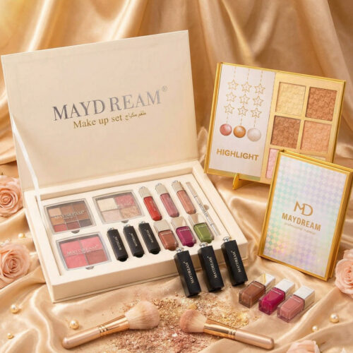 photo_2026-04-09_13-22-22 مجموعة المكياج والدفتر الذهبي للايشادو والبلاشر والهايلايتر من MAYDREAM